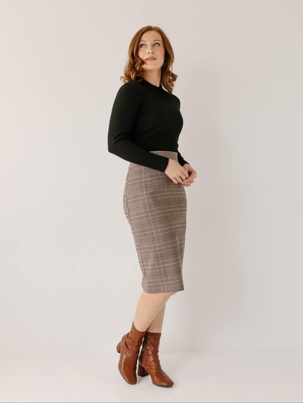 Brianna Bamboo Blend Ribbed Mock Neck Top